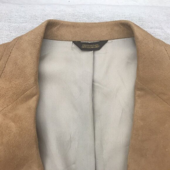 Vtg 70s USA Corbin Mens Tan Lambskin Suede Blazer Coat Jacket Mod Retro M L HTF - Picture 10 of 16